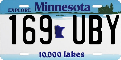 MN license plate 169UBY