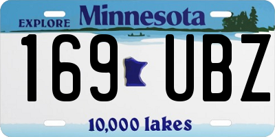 MN license plate 169UBZ