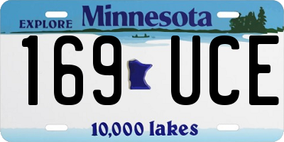 MN license plate 169UCE