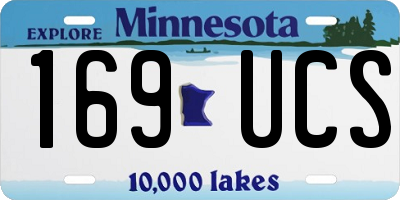 MN license plate 169UCS