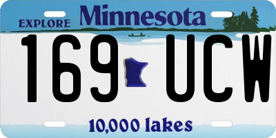 MN license plate 169UCW