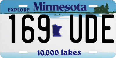 MN license plate 169UDE