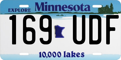 MN license plate 169UDF