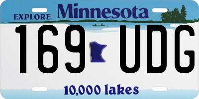 MN license plate 169UDG