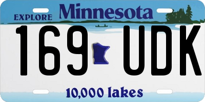 MN license plate 169UDK