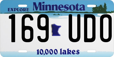 MN license plate 169UDO