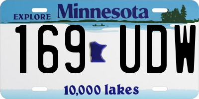 MN license plate 169UDW