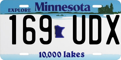 MN license plate 169UDX