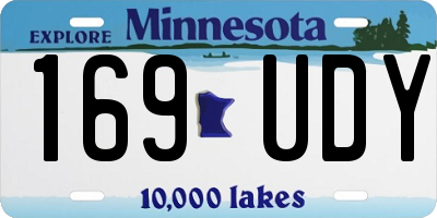MN license plate 169UDY