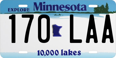 MN license plate 170LAA