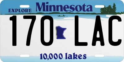 MN license plate 170LAC