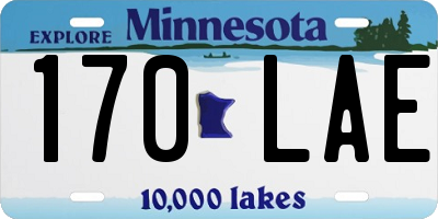 MN license plate 170LAE