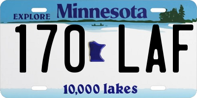 MN license plate 170LAF