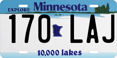 MN license plate 170LAJ