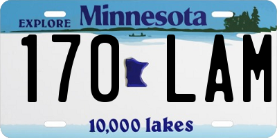 MN license plate 170LAM