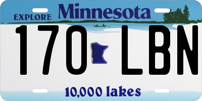 MN license plate 170LBN