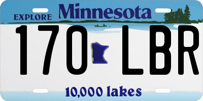 MN license plate 170LBR