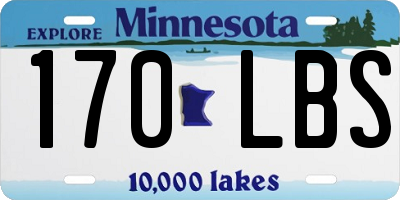 MN license plate 170LBS