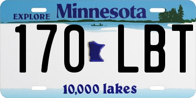 MN license plate 170LBT