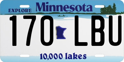 MN license plate 170LBU
