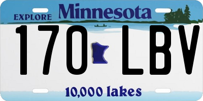 MN license plate 170LBV