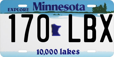 MN license plate 170LBX