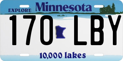 MN license plate 170LBY