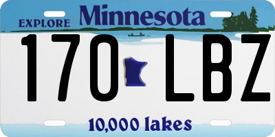 MN license plate 170LBZ