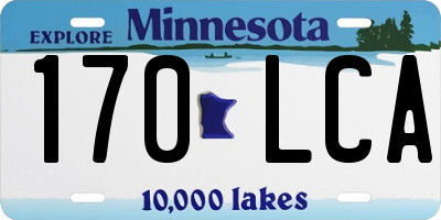 MN license plate 170LCA