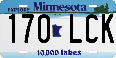 MN license plate 170LCK