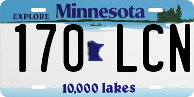 MN license plate 170LCN