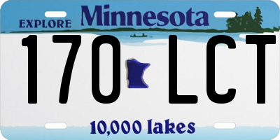 MN license plate 170LCT