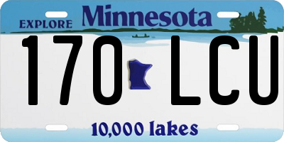MN license plate 170LCU