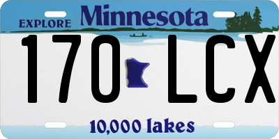 MN license plate 170LCX