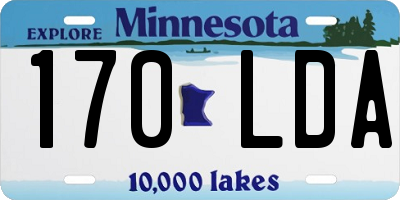 MN license plate 170LDA