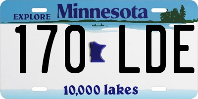 MN license plate 170LDE