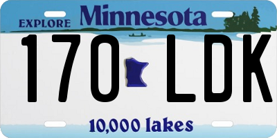 MN license plate 170LDK
