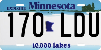 MN license plate 170LDU