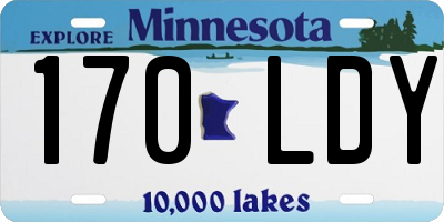 MN license plate 170LDY