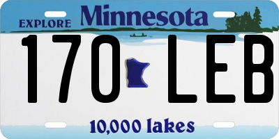 MN license plate 170LEB