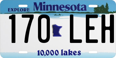 MN license plate 170LEH