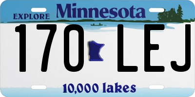 MN license plate 170LEJ