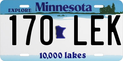 MN license plate 170LEK