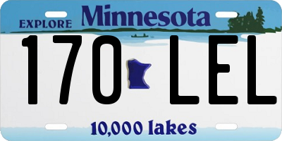MN license plate 170LEL