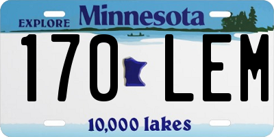 MN license plate 170LEM