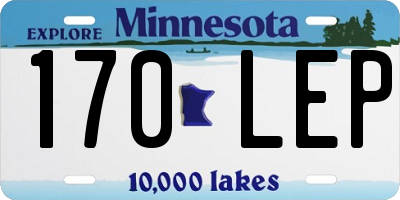 MN license plate 170LEP