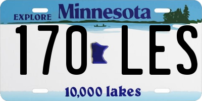 MN license plate 170LES