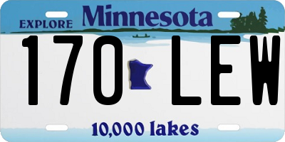 MN license plate 170LEW