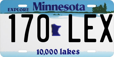 MN license plate 170LEX