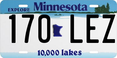 MN license plate 170LEZ
